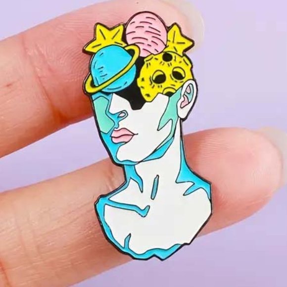 HEAD FULL OF IDEAS AND THOUGHTS BACKPACK PINTACK 52 - Picture 2 of 2